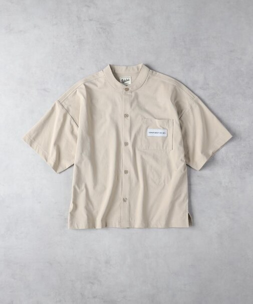 Refurbish(リファービッシュ)【キッズ】バンドカラー半袖シャツ