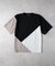 BACK NUMBER(バックナンバー)【メンズ】ジョーゼット斜め切替えデザインTシャツ