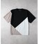 BACK NUMBER(バックナンバー)【メンズ】ジョーゼット斜め切替えデザインTシャツ
