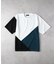 BACK NUMBER(バックナンバー)【メンズ】ジョーゼット斜め切替えデザインTシャツ