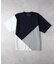 BACK NUMBER(バックナンバー)【メンズ】ジョーゼット斜め切替えデザインTシャツ