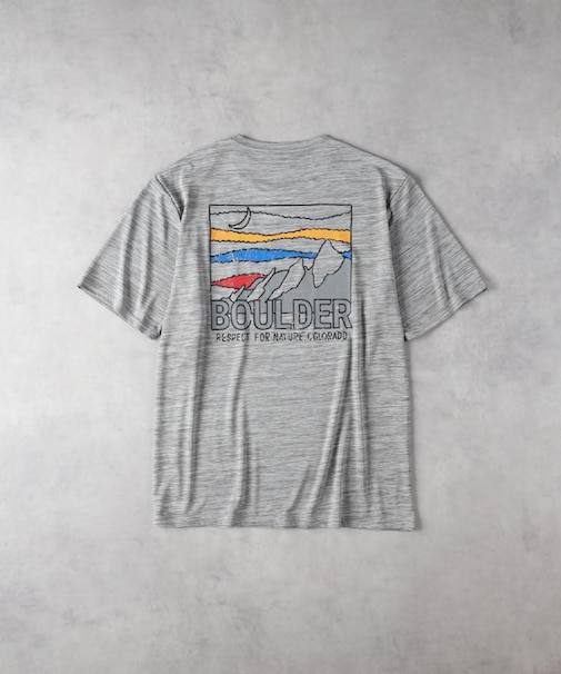 CAMP7(キャンプ7)【メンズ】【接触冷感・吸水速乾】バックロゴプリントTシャツ