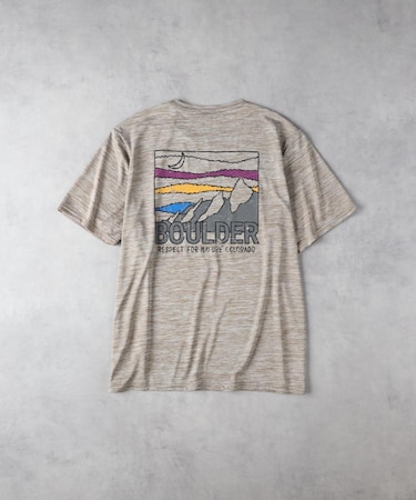 CAMP7(キャンプ7)【メンズ】【接触冷感・吸水速乾】バックロゴプリントTシャツ