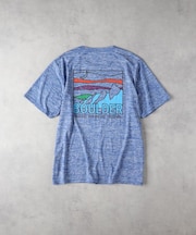 CAMP7(キャンプ7)【メンズ】【接触冷感・吸水速乾】バックロゴプリントＴシャツ
