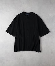 BACK NUMBER(バックナンバー)【メンズ】透かし編みニット半袖シャツ
