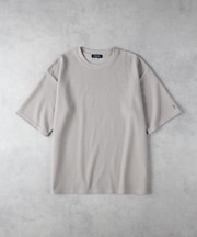 BACK NUMBER(バックナンバー)【メンズ】袖ロゴ刺繍ワッフル半袖Tシャツ
