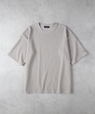 BACK NUMBER(バックナンバー)【メンズ】袖ロゴ刺繍ワッフル半袖Tシャツ