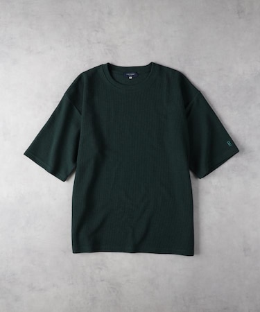 BACK NUMBER(バックナンバー)【メンズ】袖ロゴ刺繍ワッフル半袖Tシャツ