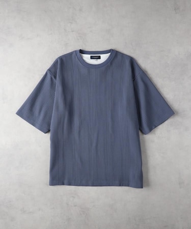 BACK NUMBER(バックナンバー)【メンズ】ワッフルクルーネック半袖Tシャツ