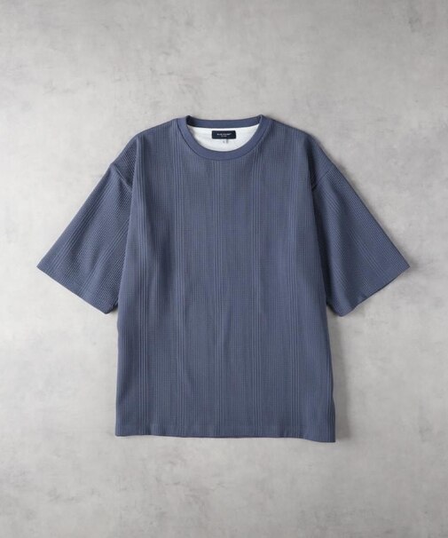 BACK NUMBER(バックナンバー)【メンズ】ワッフルクルーネック半袖Tシャツ