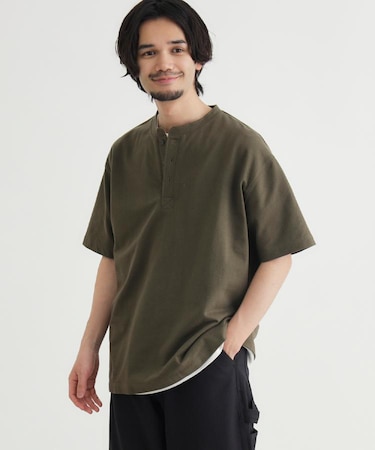 BACK NUMBER(バックナンバー)ヘンリーネックTシャツ