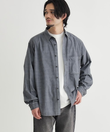 BACK NUMBER(バックナンバー)製品染めブロード長袖シャツ