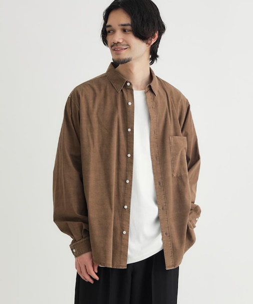BACK NUMBER(バックナンバー)製品染めブロード長袖シャツ