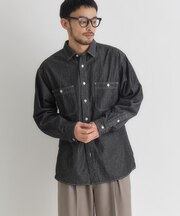 BACK NUMBER(バックナンバー)【メンズ】デニムロングスリーブシャツ