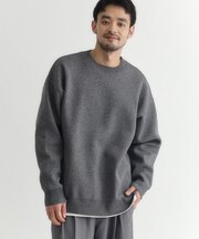 BACK NUMBER(バックナンバー)【メンズ】ウォッシャブルニットメランジクルーネックセーター