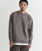 BACK NUMBER(バックナンバー)【メンズ】ウォッシャブルニットメランジクルーネックセーター