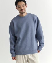 BACK NUMBER(バックナンバー)【メンズ】ウォッシャブルニットメランジクルーネックセーター