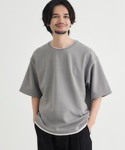 BACK NUMBER(バックナンバー)ジャガードフェイクレイヤード半袖Ｔシャツ
