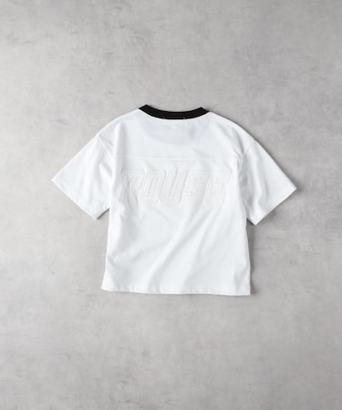 VIVIAN BLUE(ヴィヴィアンブルー)【キッズ】メッシュアップリケ短丈Ｔシャツ
