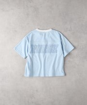 VIVIAN BLUE(ヴィヴィアンブルー)【キッズ】メッシュアップリケ短丈Ｔシャツ