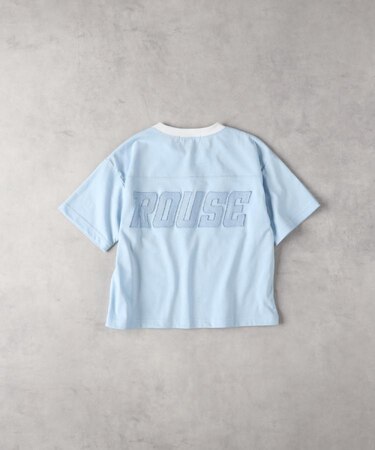 VIVIAN BLUE(ヴィヴィアンブルー)【キッズ】メッシュアップリケ短丈Ｔシャツ