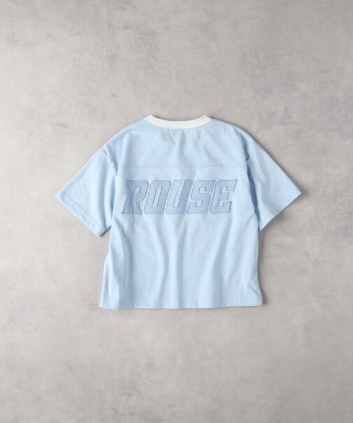 VIVIAN BLUE(ヴィヴィアンブルー)【キッズ】メッシュアップリケ短丈Ｔシャツ
