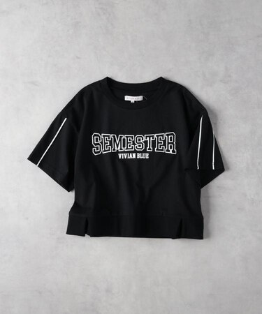 VIVIAN BLUE(ヴィヴィアンブルー)【キッズ】パイピングロゴＴシャツ