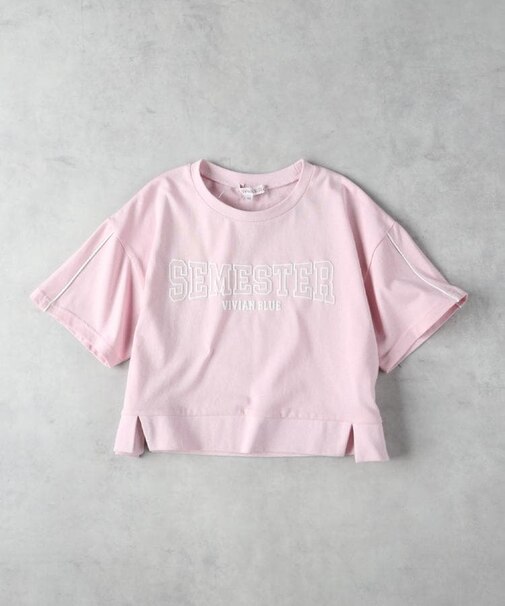 VIVIAN BLUE(ヴィヴィアンブルー)【キッズ】パイピングロゴＴシャツ
