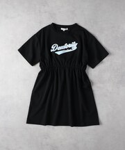 VIVIAN BLUE(ヴィヴィアンブルー)【キッズ】サテンアップリケカットワンピース