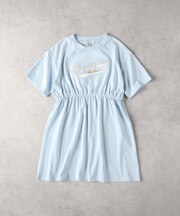 VIVIAN BLUE(ヴィヴィアンブルー)【キッズ】サテンアップリケカットワンピース