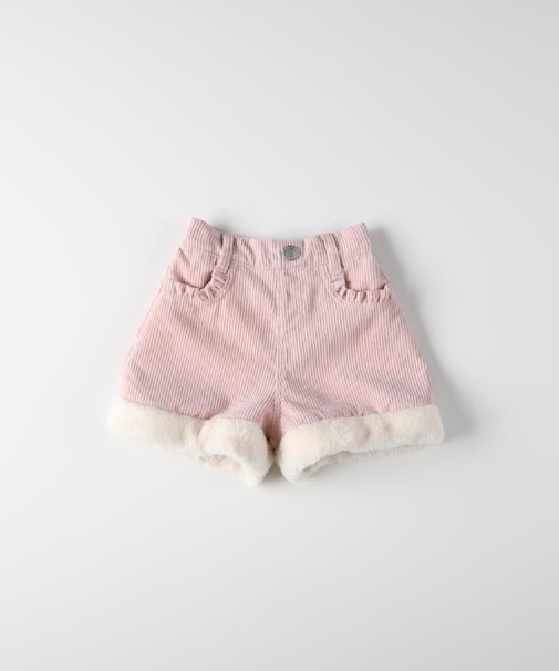 MPS(エムピーエス)【キッズ】裾ボアコーデュロイショートパンツ
