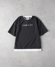 Refurbish(リファービッシュ)【キッズ】「接触冷感」フェイクレイヤード刺繍Tシャツ