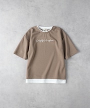 Refurbish(リファービッシュ)【キッズ】「接触冷感」フェイクレイヤード刺繍Tシャツ