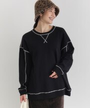 HONEYSUCKLE ROSE(ハニーサックルローズ)【レディース】配色ステッチスウェットプルオーバー