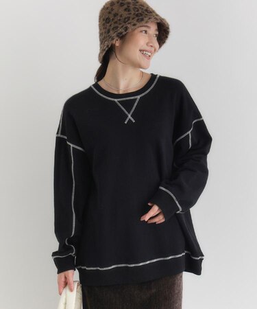 HONEYSUCKLE ROSE(ハニーサックルローズ)【レディース】配色ステッチスウェットプルオーバー