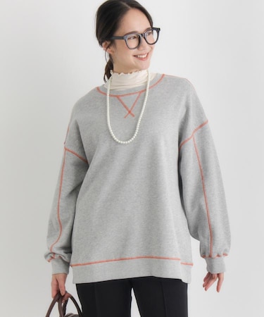 HONEYSUCKLE ROSE(ハニーサックルローズ)【レディース】配色ステッチスウェットプルオーバー