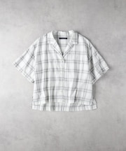 HONEYSUCKLE ROSE(ハニーサックルローズ)【レディース】チェック開襟半袖シャツ