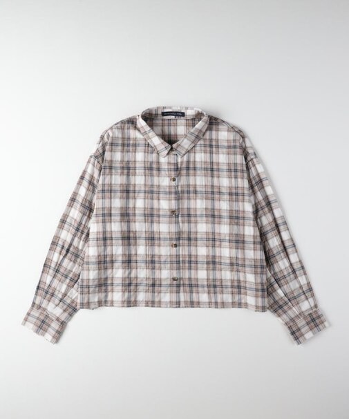 HONEYSUCKLE ROSE(ハニーサックルローズ)【レディース】チェックショートシャツ (お手入れ楽/トレンド)