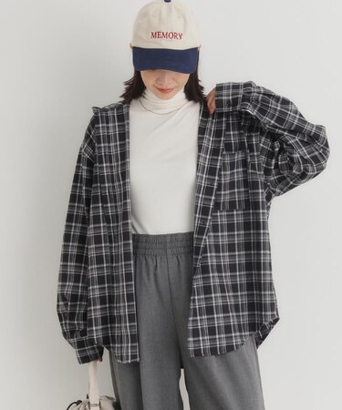 チェックビッグシャツ