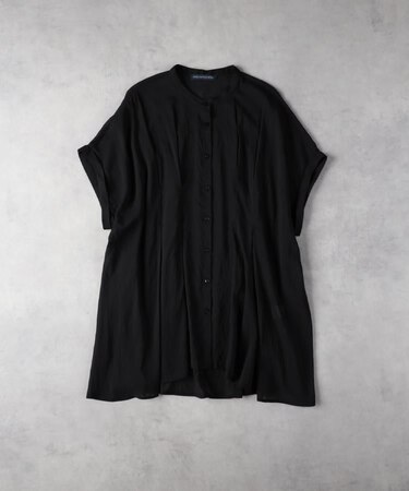 HONEYSUCKLE ROSE(ハニーサックルローズ)【レディース】【すっきり見え】タックシアーチュニック（着丈長め/体型カバー/寒暖差対策）
