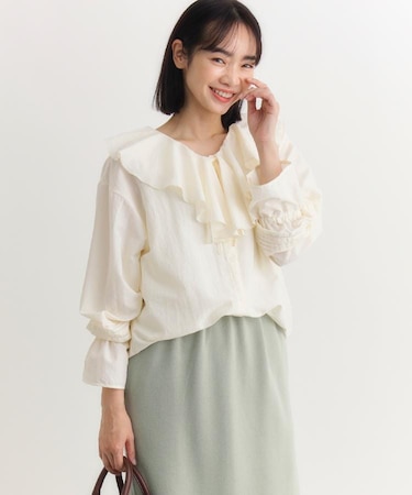 HONEYSUCKLE ROSE(ハニーサックルローズ)【レディース】フリルカラーブラウス
