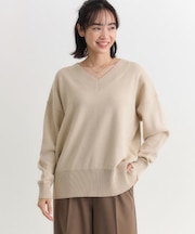 HONEYSUCKLE ROSE(ハニーサックルローズ)【レディース】コットン混Vネックセーター