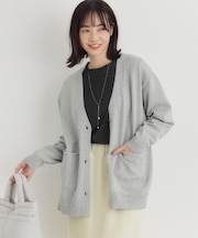 HONEYSUCKLE ROSE(ハニーサックルローズ)【レディース】コットン混Ｖネックカーディガン