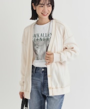 HONEYSUCKLE ROSE(ハニーサックルローズ)【レディース】【お手入れ簡単、気軽に羽織る】カットカーディガン(体型カバー)