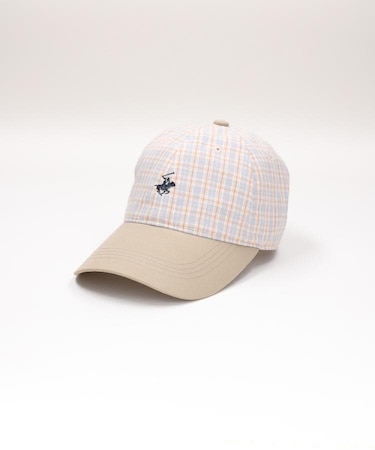 BEVERLY HILLS POLO CLUB(ビバリーヒルズポロクラブ)【レディース】ワンポイント刺繍チェック柄キャップ