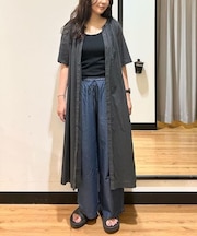 HONEYSUCKLE ROSE(ハニーサックルローズ)【レディース】【インド綿】半袖ワンピース（着丈長め/体型カバー/寒暖差対策）