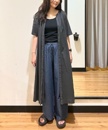 HONEYSUCKLE ROSE(ハニーサックルローズ)【レディース】【インド綿】半袖ワンピース（着丈長め/体型カバー/寒暖差対策）