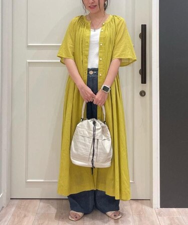HONEYSUCKLE ROSE(ハニーサックルローズ)【レディース】【インド綿】半袖ワンピース(着丈長め/体型カバー/寒暖差対策)