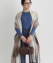 HONEYSUCKLE ROSE(ハニーサックルローズ)【レディース】太フリンジチェック柄ストール