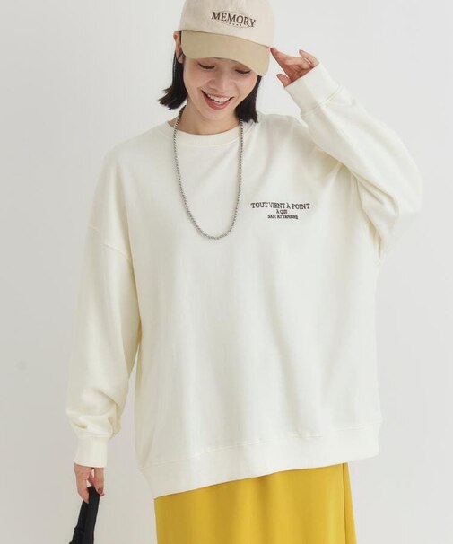 HONEYSUCKLE ROSE(ハニーサックルローズ)【レディース】ロゴスウェットプルオーバー(ゆったりシルエット/体型カバー)